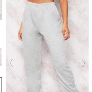 GREY BASIC CUFFED HEM JOGGER